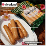 Riverland frozen sausage BEEF & CHICKEN SMOKED CHEDDAR  6" 15cm 5pcs 360g